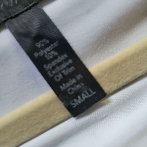 SOMA neutral black tan cream white 3/4 sleeve stretch dress S SMALL - Picture 3 of 6